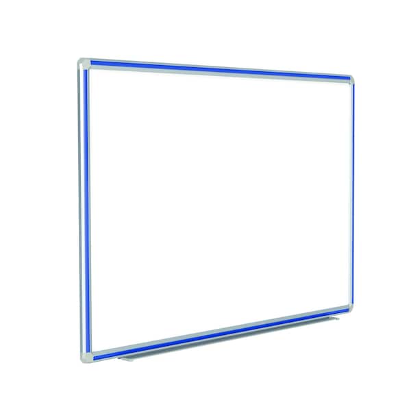 Porcelain Whiteboard, 48"x48", Blue, Porcelain, 48", 48", White